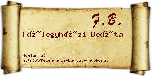 Félegyházi Beáta névjegykártya